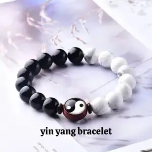 yin yang relationship bracelet draw good romance & nurture fated connections with black and white beads