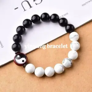 yin yang relationship bracelet draw good romance & nurture fated connections with black and white beads