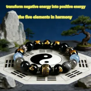 five elements harmony bracelet convert negative energy to positive balance aura enhance energy flow